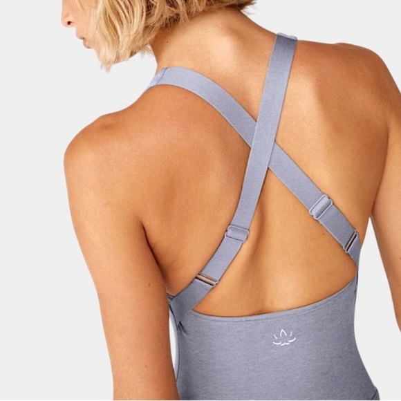 NEW Beyond Yoga Spacedye Get Up And Go Pocket Biker Jumpsuit Sz XL Grey - Picture 12 of 12